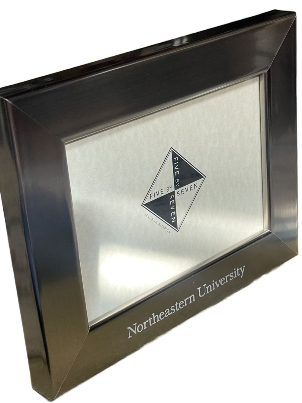 Northeastern University Brushed Metal Commemorative Free Standing Picture Frame